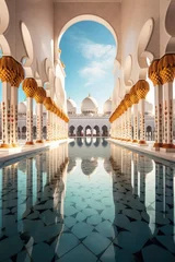 Foto op Canvas Grand Mosque in Abu Dhabi, Sheikh Zayed Mosque. Generative ai © alexanderuhrin