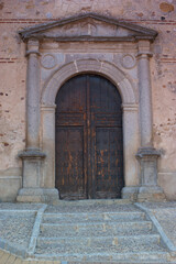 drzwi, droga, brama, wejście, na zewnątrz, szczegół, średniowieczny, ściana, architektura, budynek, kamień, starożytny, miasto, stare miasto,