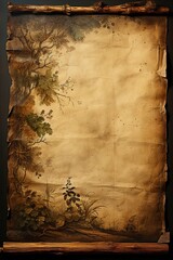 Blank sheet of vintage brown paper