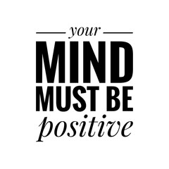 ''Positive Mind'' Quote Illustration