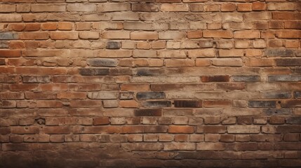 Warm up your space with this inviting brown brick wall background, featuring ample copy space
