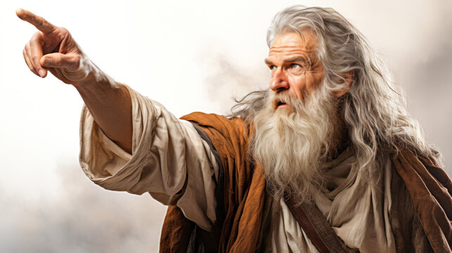 Background illustration of prophet Elijah the man who went to heaven without experiencing death Generative AI