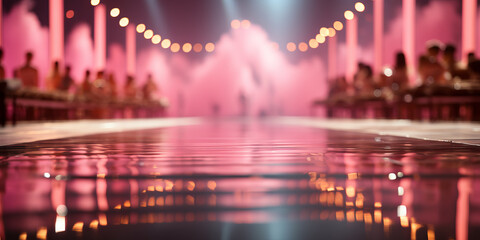 Fashion runway out of focus,blur background