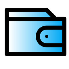 Blue wallet icon