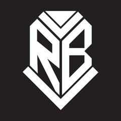 RB letter logo design on black background. RB creative initials letter logo concept. RB letter design.

