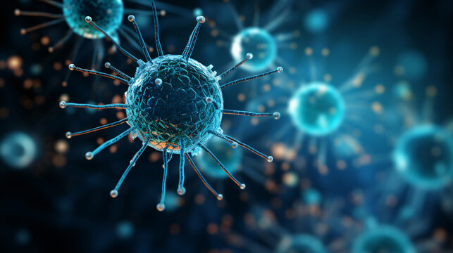 The fusion of a biological mutation, a microscopic virus, and dotted nanostructures..