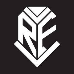 RF letter logo design on black background. RF creative initials letter logo concept. RF letter design.
