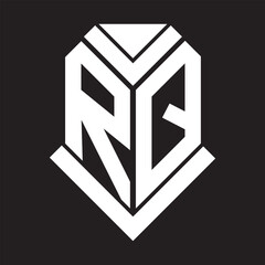 RQ letter logo design on black background. RQ creative initials letter logo concept. RQ letter design.
