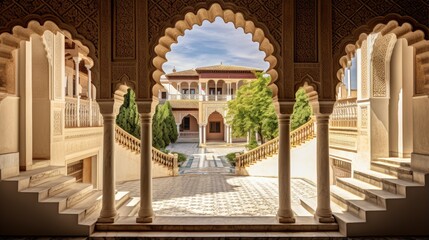 breathtaking architecture and historic landmarks of Andalusia - obrazy, fototapety, plakaty