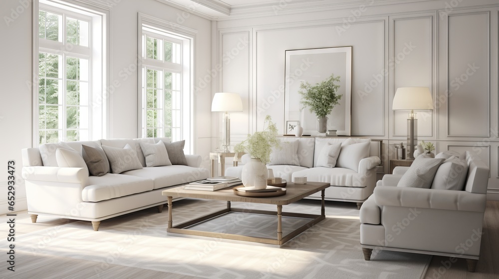Poster subdued white design with a hint of warmth