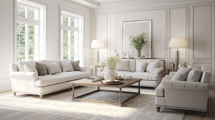 Fototapeta premium Subdued white design with a hint of warmth