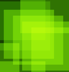 Obraz premium Overlapping geometric shapes with overlap, green abstract background