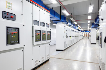 Perspective of an electrical switchgear room