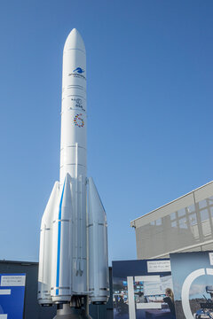 Modell Ariane 6, ILA Berlin Air Show, Berlin, Germany - April 27, 2018