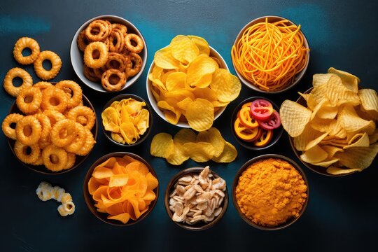 various types of snacks