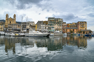 Fototapeta na wymiar Bastia, atmospheric port city in Corsica