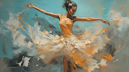 Beautiful abstract dancer painting. 
