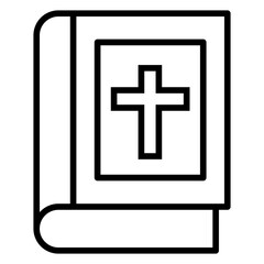 Obraz premium Outline Bible book icon