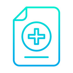 Outline gradient Medical Document icon