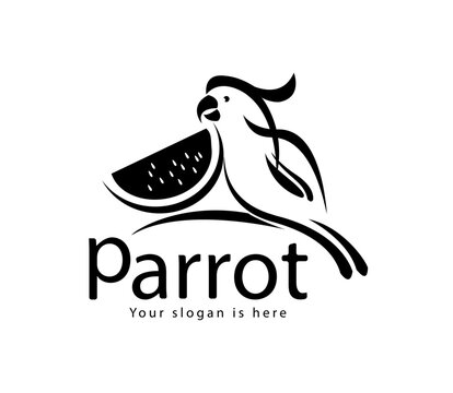 simple and nice parrot logo design