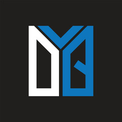 DQ letter logo design on black background. DQ creative initials letter logo concept. DQ letter design.
