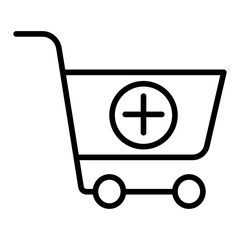 Outline Add cart icon