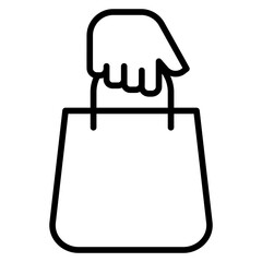 Outline Buy bag icon
