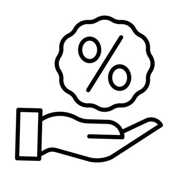 Outline Offer hand icon
