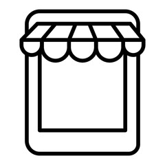 Outline Tab Shop icon