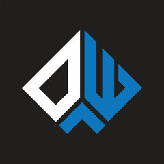 DW letter logo design on black background. DW creative initials letter logo concept. DW letter design.
