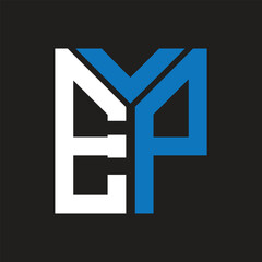 Obraz premium EP letter logo design on black background. EP creative initials letter logo concept. EP letter design. 