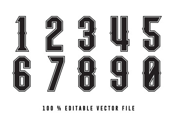 Classic sport basketball jersey number vector.