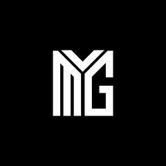 MG letter logo design on black background. MG creative initials letter logo concept. MG letter design.
