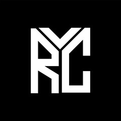 RC letter logo design on black background. RC creative initials letter logo concept. RC letter design.
