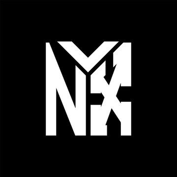 NX letter logo design on black background. NX creative initials letter logo concept. NX letter design.
