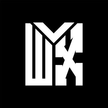 wx letter logo design on black background. wx creative initials letter logo concept. wx letter design.