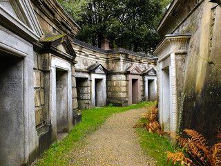 Mausoleums in cemetery