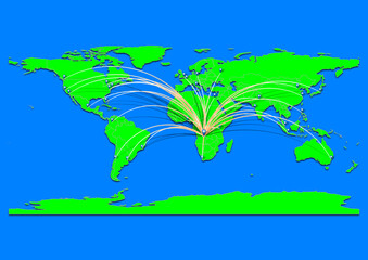 Saurimo, Angola map - Concept map for Saurimo, Angola on World map. Suitable for export concepts. File is suitable for digital editing and prints of all sizes.