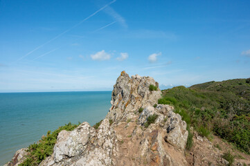 vue du haut du Rocher sur la mer