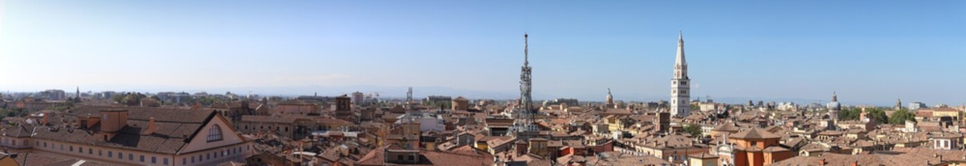 Fototapeta na wymiar Panoramic view of the city of Modena, Emilia Romagna, Italy, Unesco touristic city, Europe