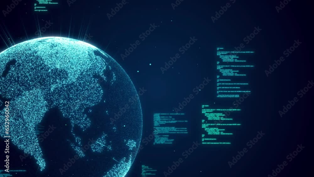 Poster worldwide international future internet information data, modern global business world technology co