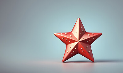 Fototapeta premium Cute Christmas Star 3D Art Animated Graphic, Invitation Card Banner Website Design Background - ai generated