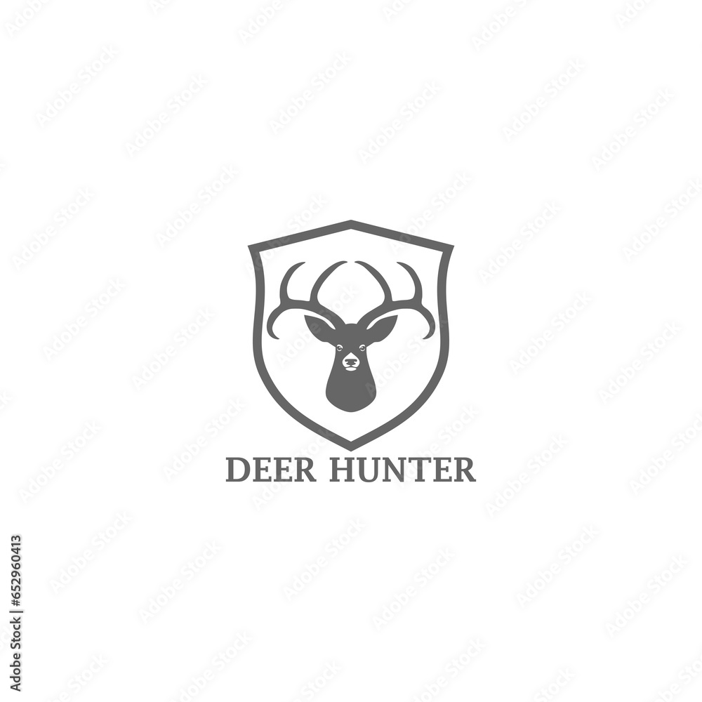 Wall mural  Deer hunter icon isolated on transparent background