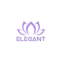Elegant lotus logo icon isolated on transparent background