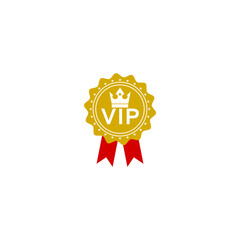 VIP badge icon isolated on transparent background
