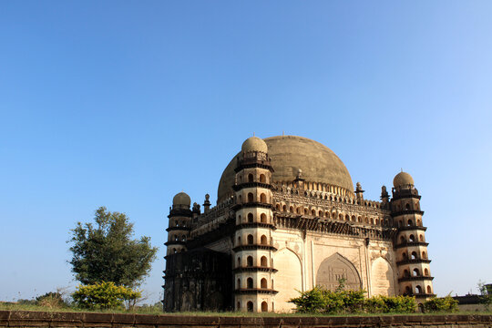 Karnataka, India - November 26, 2019: Gol Gumbaz, Vijayapur