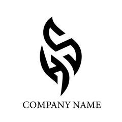 HS letter logo design on white background. HS creative initials letter logo concept. HS letter design.
