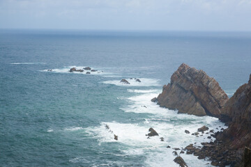 Cliffs of cape Penas landscape, Asturias, Spain