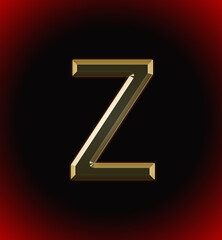 Golden and shining Alphabet(letter) Z and name of individual (boy or Girl) with start of alphabet Z, black and red beautiful background