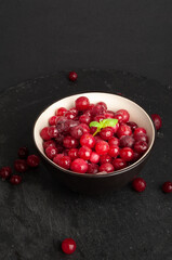 Frozen Lingonberry, Iced Cowberry, Snow Cranberry, Red Viburnum Berries, Frozen Lingonberry